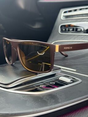 Porsche Design Matte Brown Sunglasses Temples